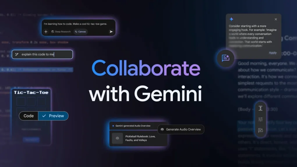Google Introduces Gemini Canvas: A New AI Workspace for Writing and Coding