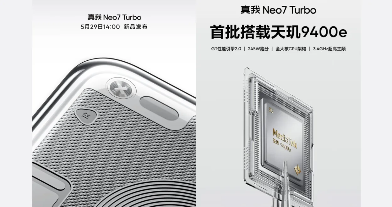 Realme Neo7 Turbo Launching on May 29 with Dimensity 9400e